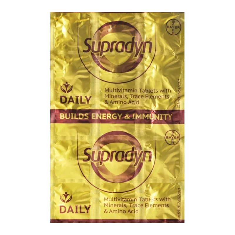 Supradyn Daily Multivitamin – Strip of 15 tablets